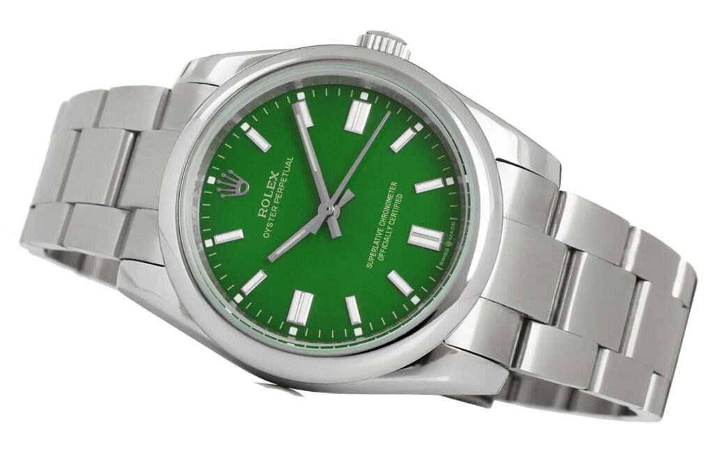 rolex oyster perpetual 36 steel green 126000 0005 04 scaled 1 Rolex - Oyster Perpetual - 36mm - green - 126000-0005