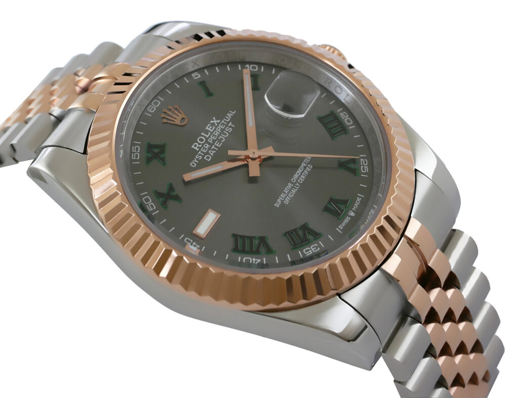 Rolex - Datejust - 41mm - Rose Gold and Steel - Grey Wimbledon - 126331-0015 Replica