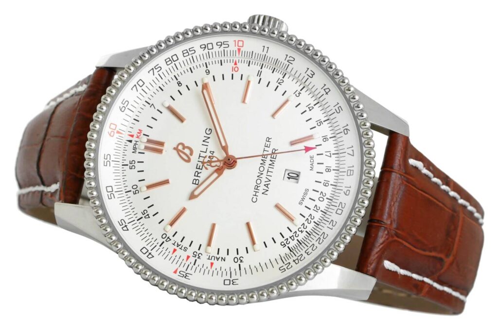 breitling navitimer 46 steel brown white a17326211 1 Breitling – Navitimer Automatic – 41mm – steel - brown white - a17326211g1p2
