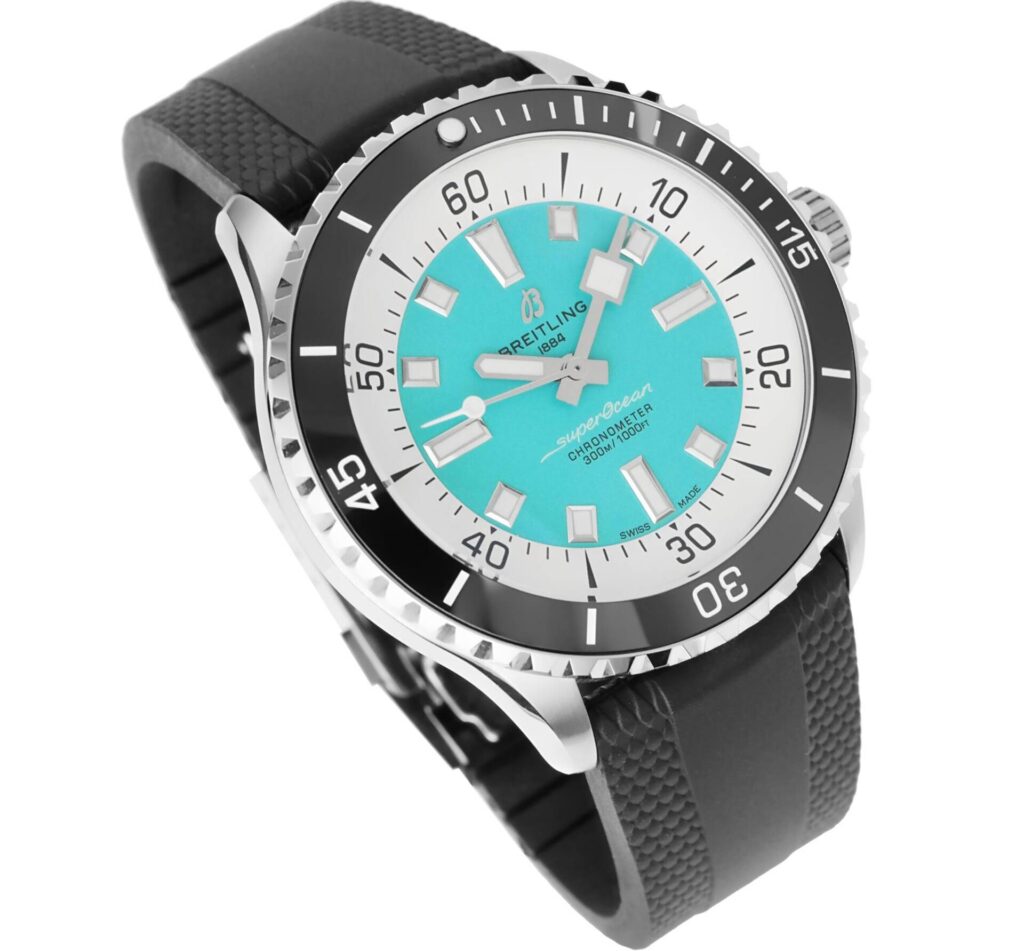 breitling superocean 44 turquoise a17376211l2s1 01 Breitling - Superocean - 44mm- turquoise - a17376211l2s1