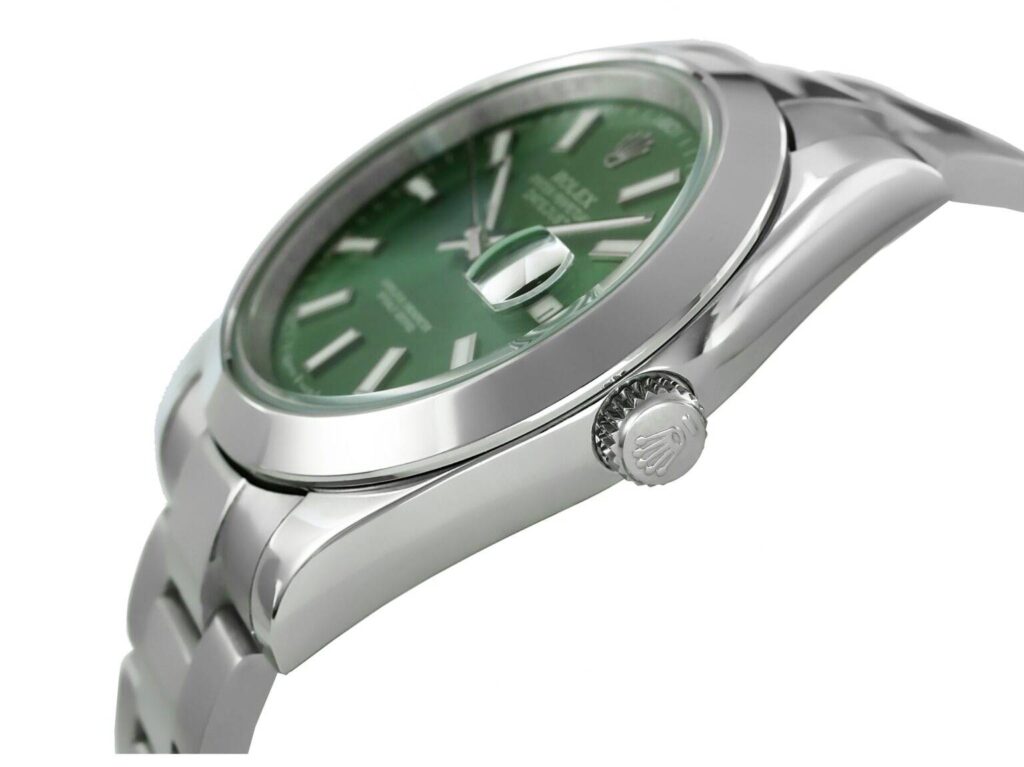 rx datejust 41 smooth oyster green 126300 0019 05 Rolex - Datejust - 41mm - smooth oyster green-126300-0019