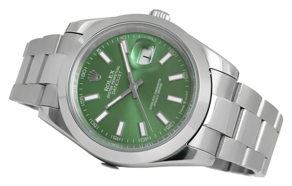rx datejust 41 smooth oyster green 126300 0019 06 Rolex - Datejust - 41mm - smooth oyster green-126300-0019