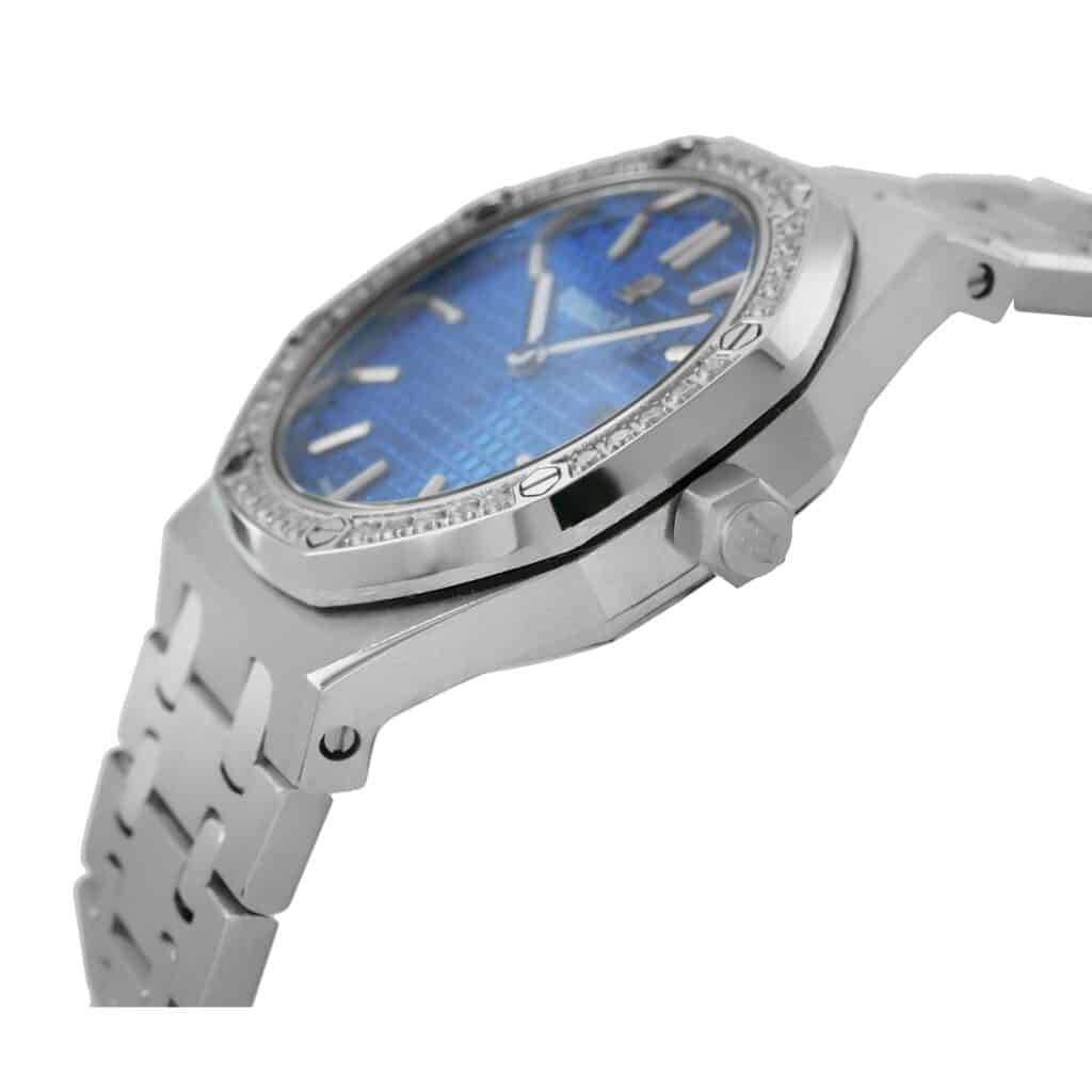 Audemars Piguet - Lady Royal Oak - 77451ST.ZZ.1361ST.03 -  Steel Diamonds Ice Blue Replica