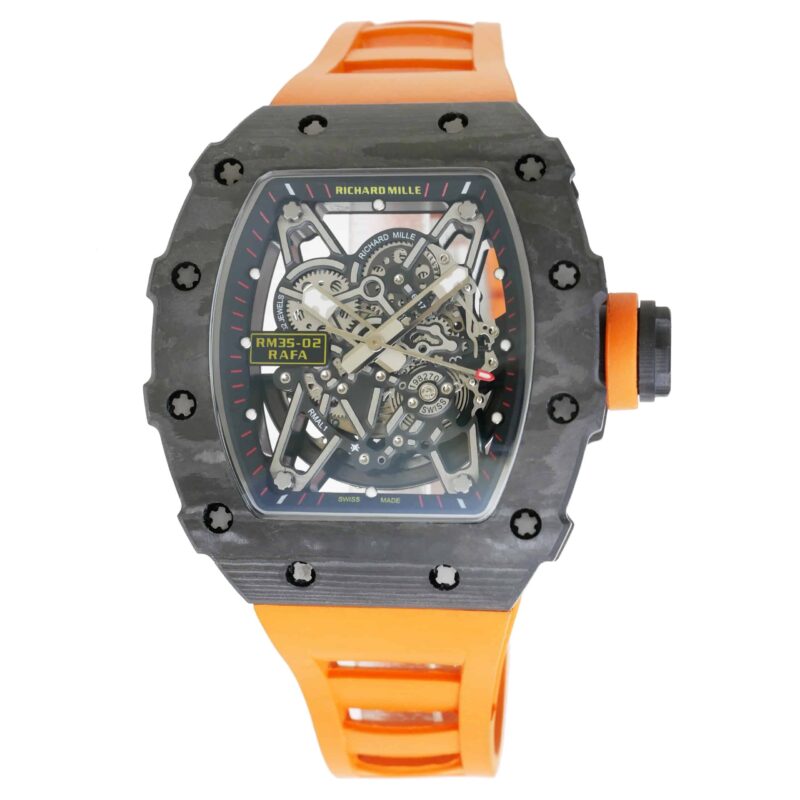 richard mille rm35 02 carbon transparent dial orange 03 scaled Richard Mille - RM 35-02 - Carbon Transparent Dial Orange