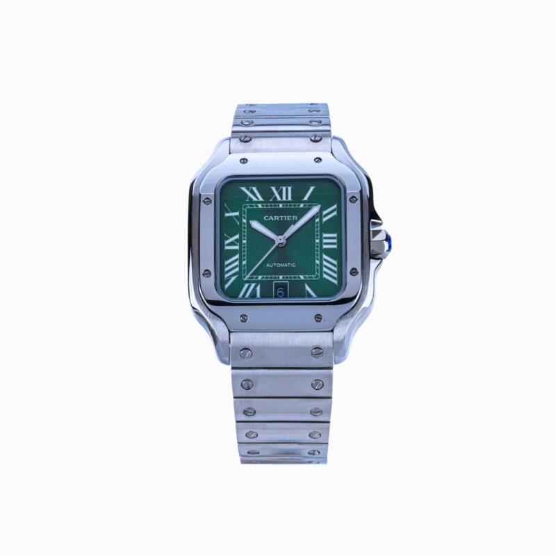 cartier santos steel green 40mm large model wssa0062 07 scaled Cartier - Santos - WSSA0062 - Green