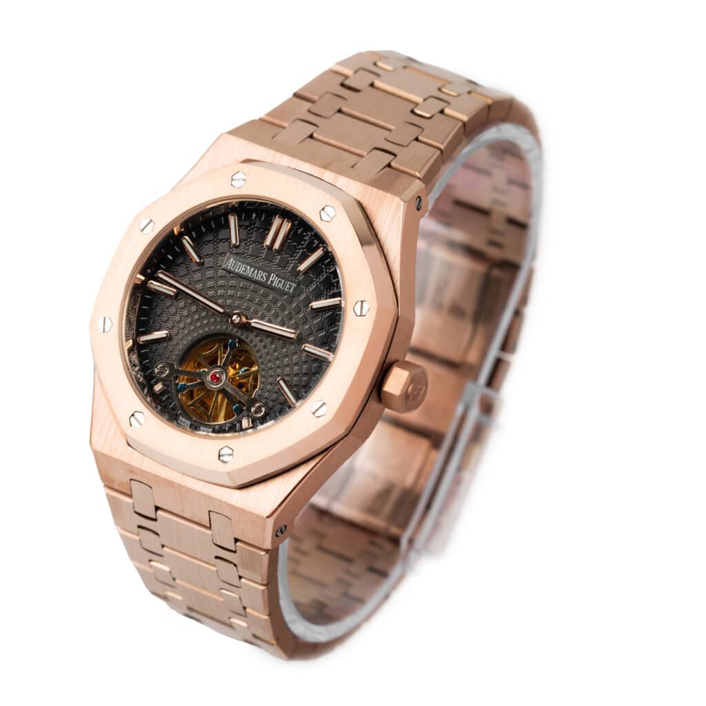 Audemars Piguet Royal Oak Flying Tourbillon Rose Gold Grey 26530OR.OO.1220OR.01 Replica