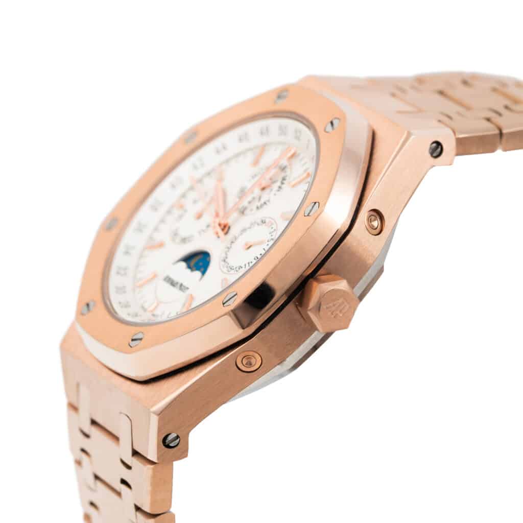 Audemars Piguet Royal Oak Perpetual Calendar Rose Gold White 26574OR.OO.1220OR.01 Replica