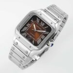 Cartier Santos Steel Brown Large WSSA0064 Replica