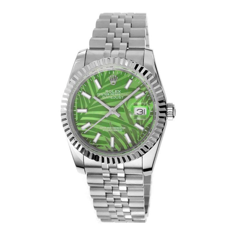 rolex datejust 36 jubilee palm green 126234 0047 03 scaled Rolex - Datejust 36 - Jubilee Palm Green - 126234-0047