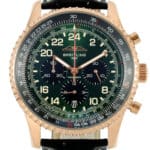 Breitling - Navitimer - B12 Rose Gold Chronograph Cosmonaute - Green - rb12302a1l1p1 Replica