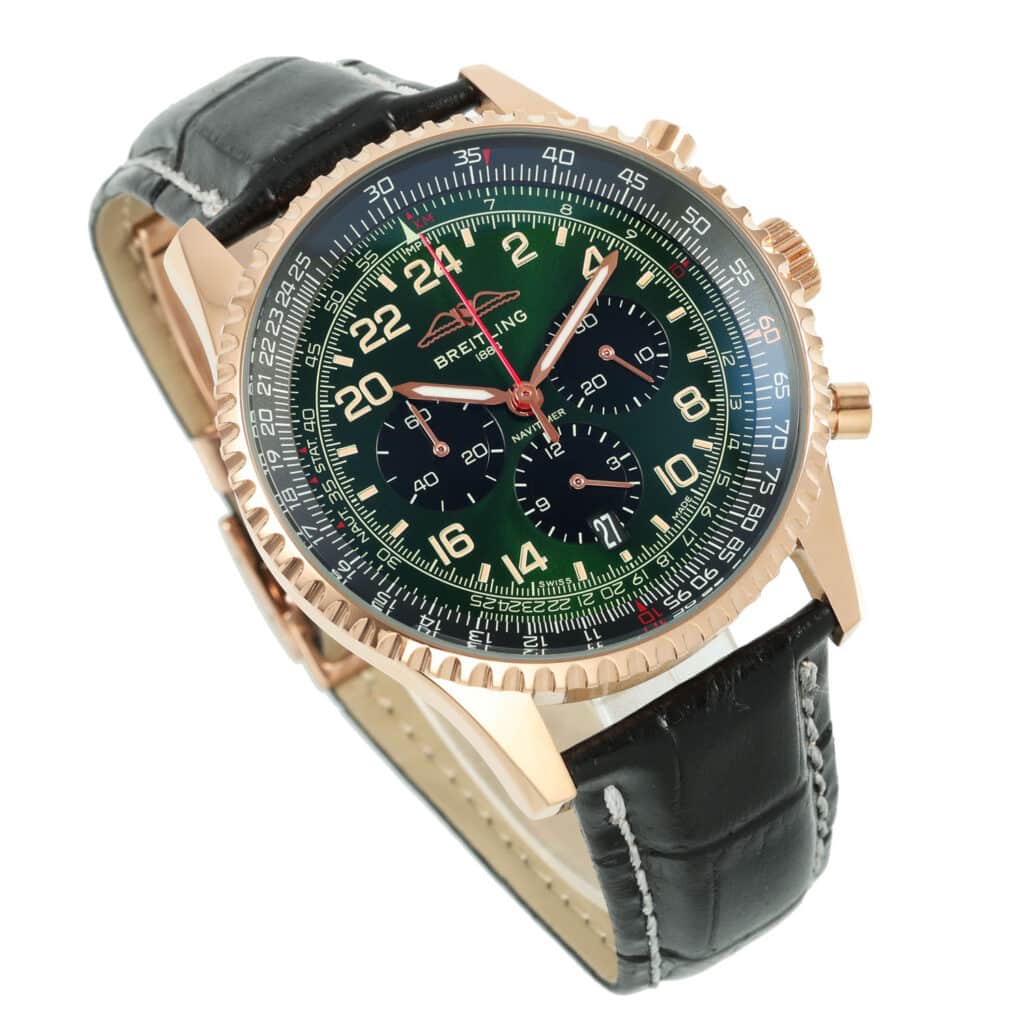 breitling navitimer b12 rg chrono cosmonaute green rb12302a1l1p1 03 1 Breitling-Navitimer-B12-RG-Chrono-Cosmonaute-Green- rb12302a1l1p1