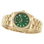 Rolex-Daydate-36-Gold-Green-Diamond-Set-128238-0130-01