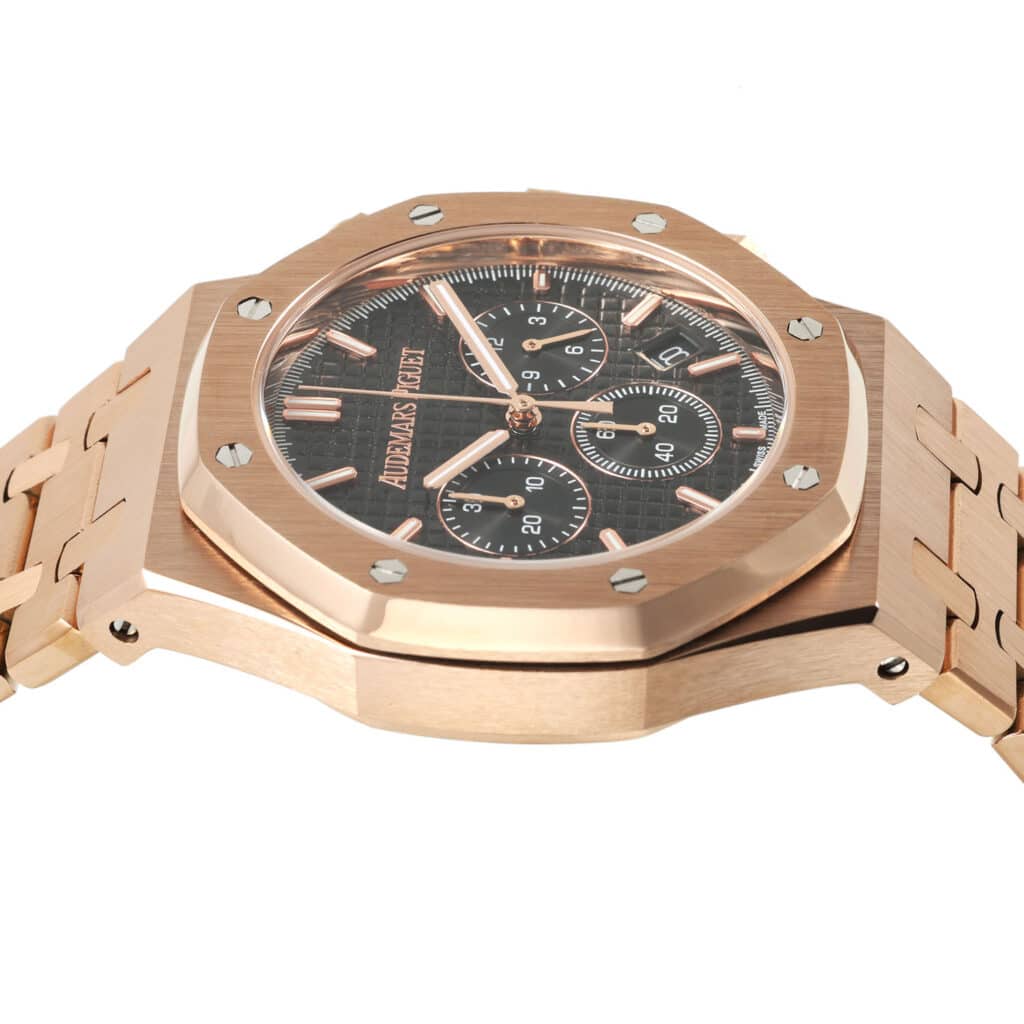 Audemars-Piguet-Royal-Oak-Chrono-41mm-Rosegold-Black-26320or-oo-1220or-01 Replica