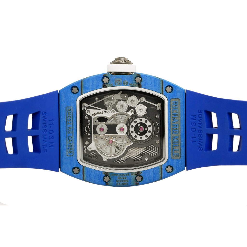 Richard-Mille-rm022-50mmx42mmx16mm-Blue-Forged-Carbon