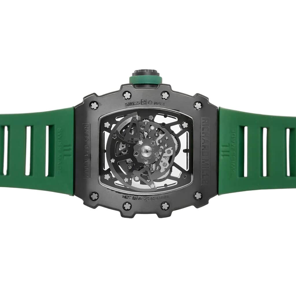 Richard-Mille-rm-35-02-50mmx42mmx16mm-Black-Forged-Carbon-Green-Rubber