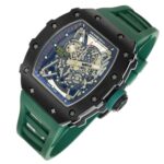 Richard-Mille-rm-35-02-50mmx42mmx16mm-Black-Forged-Carbon-Green-Rubber