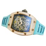 Richard-Mille-rm17-01-50mmx42mmx-16mm-Rosegold-Diamond-Turquoise-Rubber