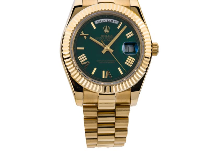 Rolex-Daydate-40mm-Everose-Green-Roman-228235-0025